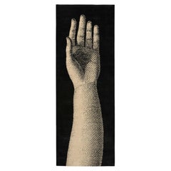 cc-tapis - Collection Fornasetti - MANO tapis fait main en laine, finition noire