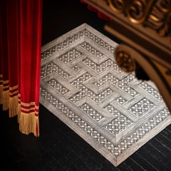 cc-tapis -Fornasetti Collection- MUSCIARABIA Large Black and white handmade rug