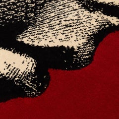 cc-tapis - Fornasetti Collection - PROFILO handmade rug in Wool, Red finish