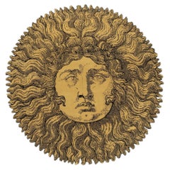 cc-tapis -Fornasetti Collection- RE SOLE handmade rug in Gold Finish