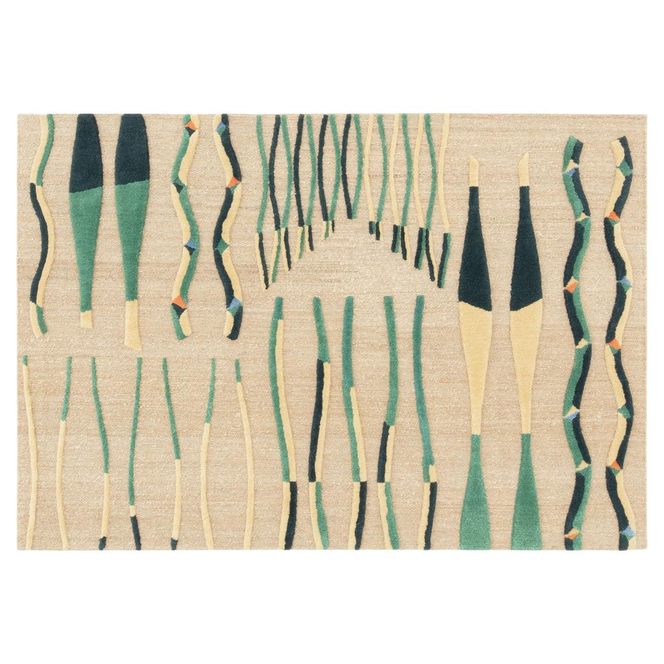 cc-tapis Guadalupe Collection Tomatillo Wallhanging Rug by Bethan Laura Wood For Sale