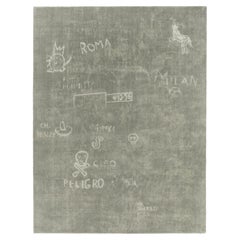 cc-tapis HYPERCODE Rectangular handmade rug in Lichen by Roberto Sironi