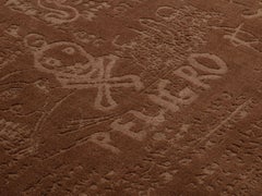 cc-tapis HYPERCODE Rectangular handmade rug in Raw earth by Roberto Sironi