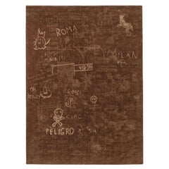cc-tapis HYPERCODE Rectangular handmade rug in Raw earth by Roberto Sironi