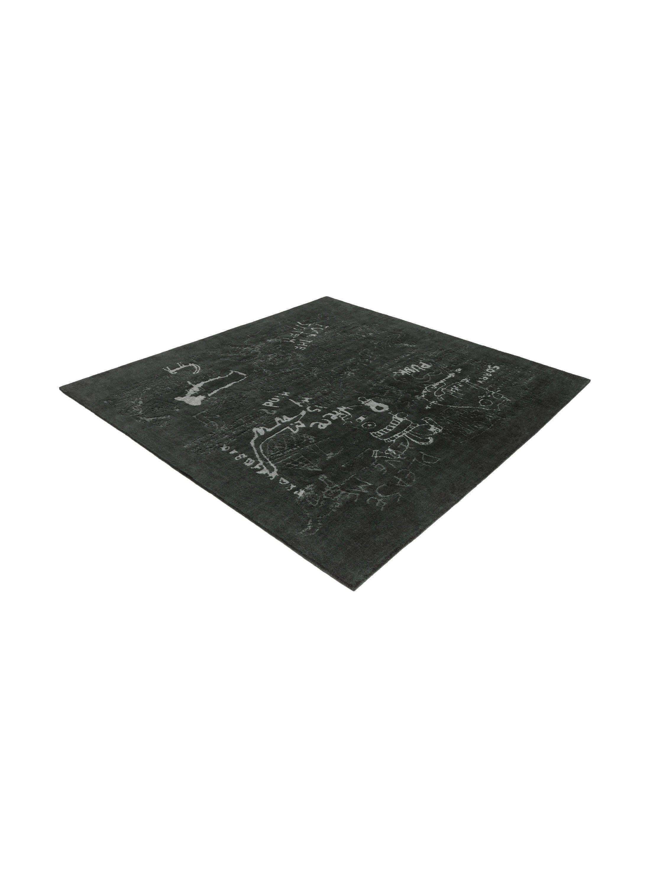 Nepalese cc-tapis HYPERCODE Tappeto quadrato fatto a mano da Roberto Sironi in vendita