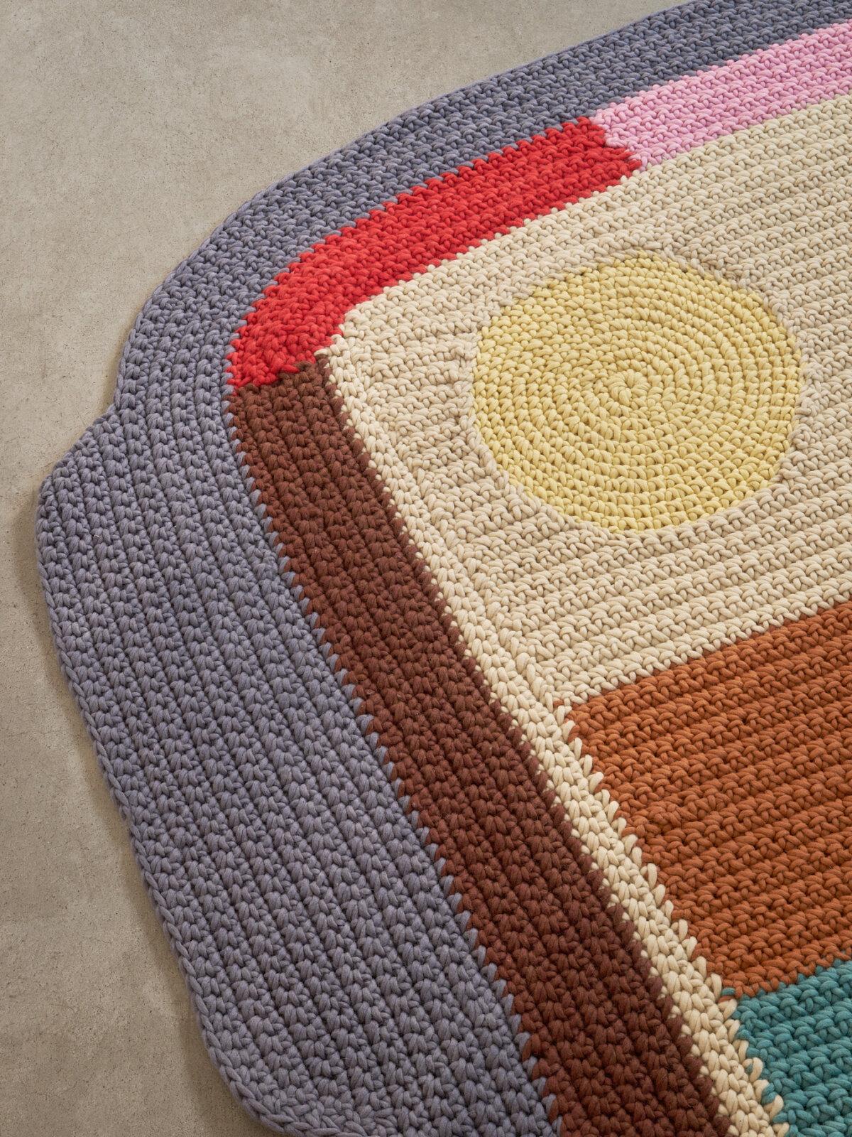 Hand-Woven cc-tapis LOOPY SQUARE handmade rug by Clara von Zweigbergk For Sale