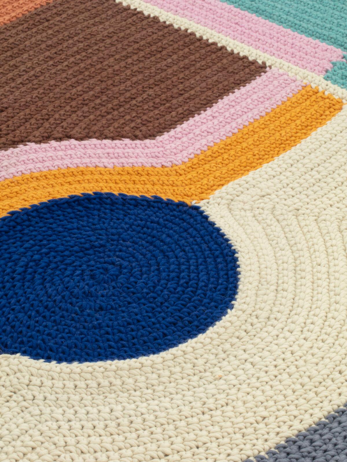 cc-tapis LOOPY SQUARE handmade rug by Clara von Zweigbergk In New Condition For Sale In Brooklyn, NY
