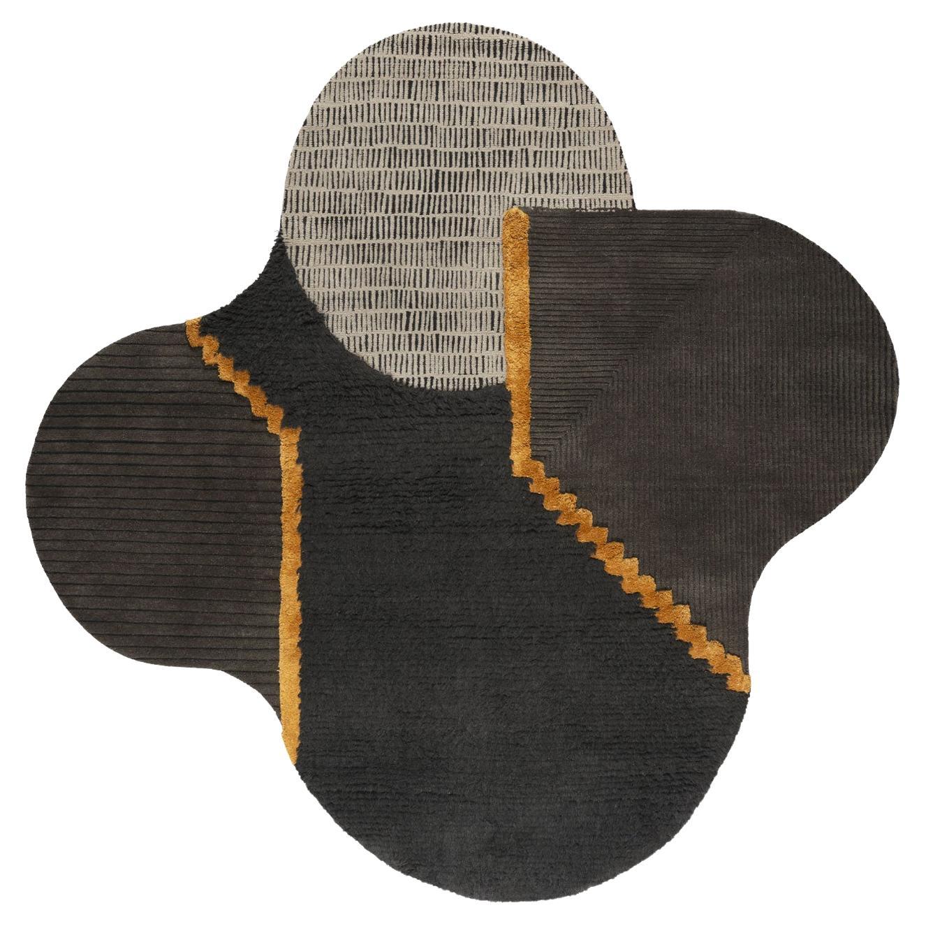 Quadratischer ockerfarbener cc-tapis Lunar Addiction Teppich von Studiopepe - Ausstellungsstück