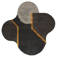 cc-tapis Lunar Addiction Square Ocher Rug by Studiopepe