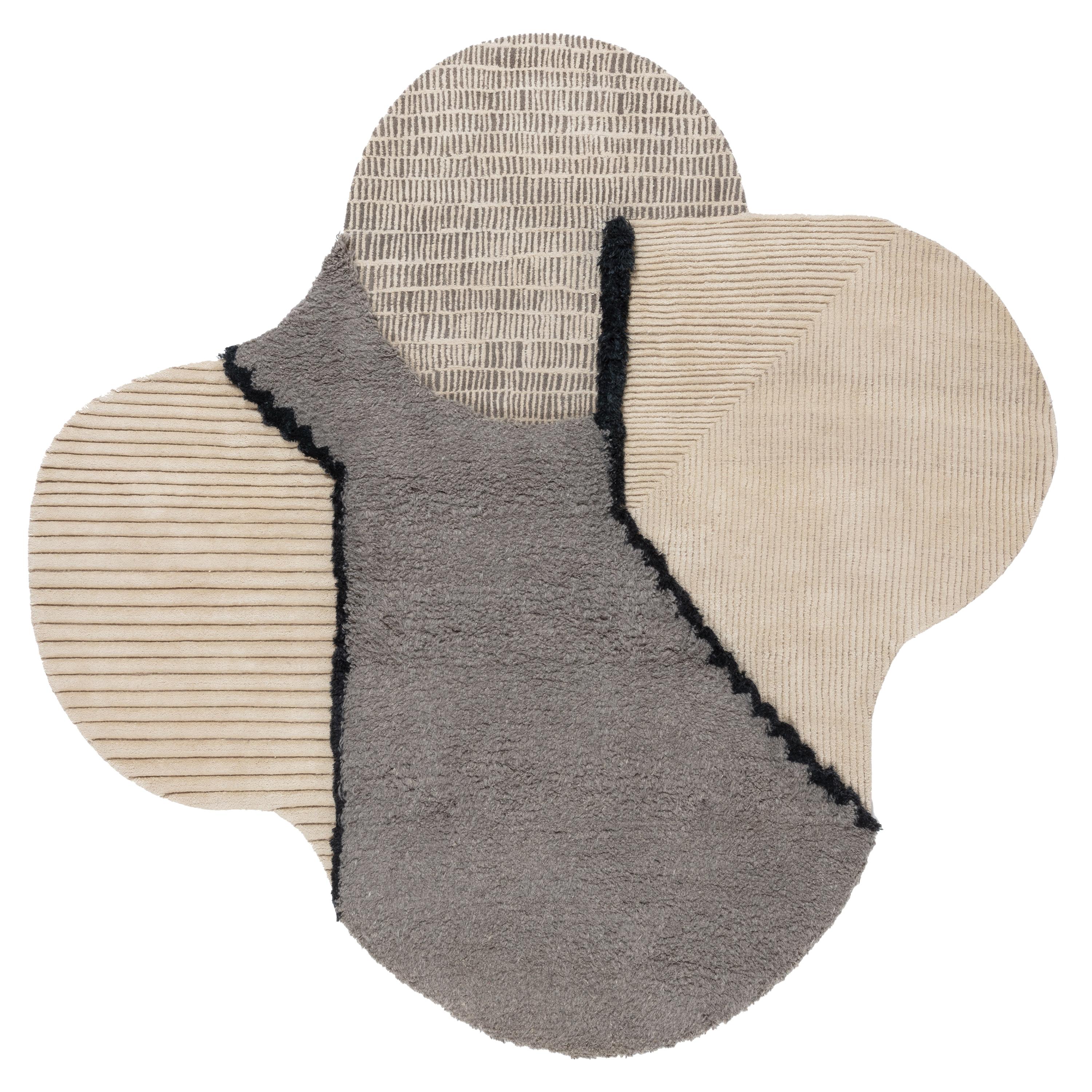 cc-tapis Lunar Addiction Square Undyed Rug by Studiopepe For Sale