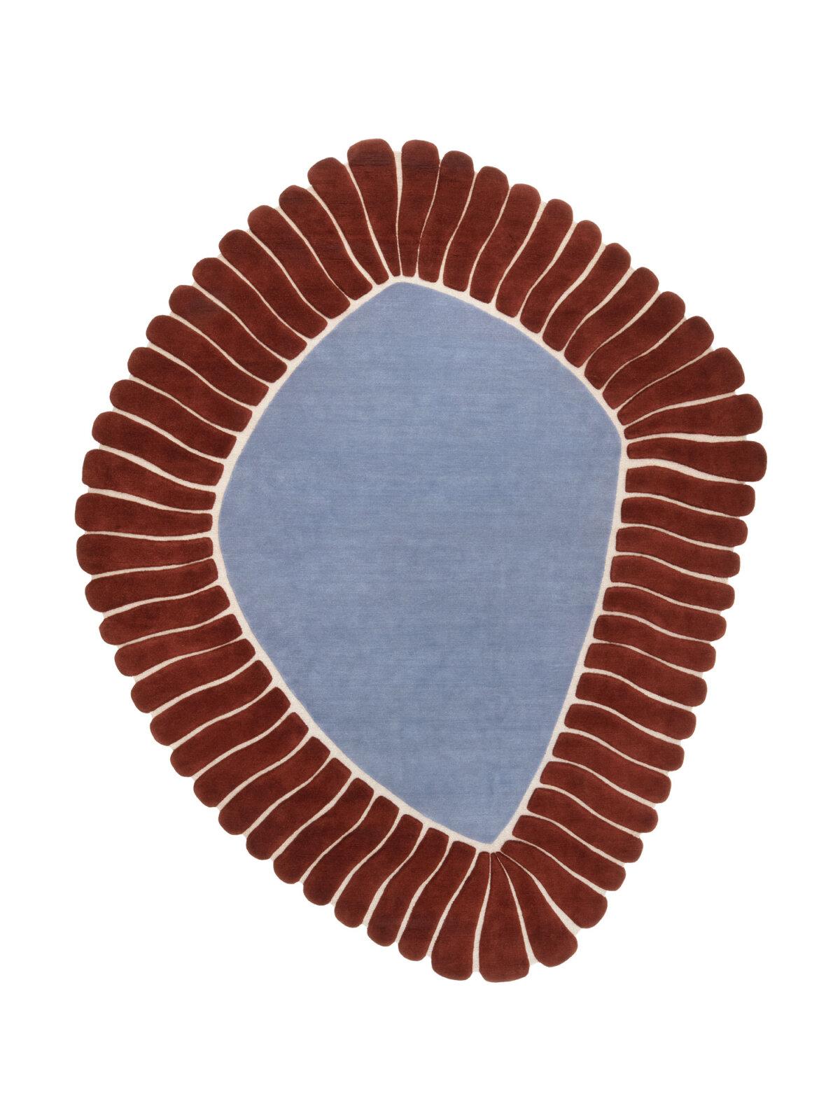 cc-tapis M'AMA NON M'AMA Alfombra grande hecha a mano en color Oliva por Patricia Urquiola Lana en venta