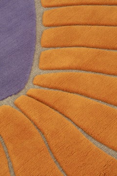 cc-tapis M'AMA NON M'AMA Large tappeto fatto a mano in arancione di Patricia Urquiola