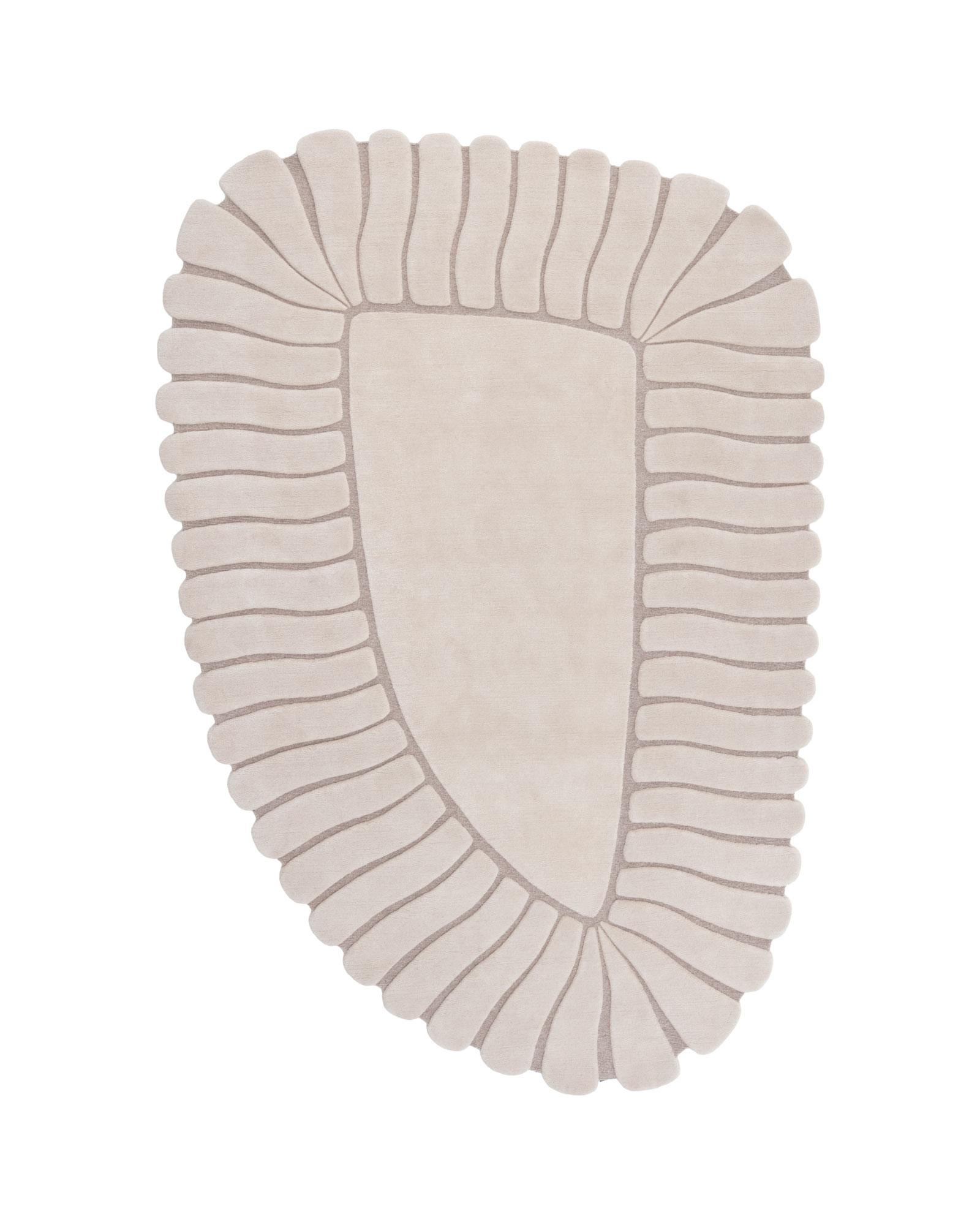 Laine cc-tapis M'AMA NON M'AMA Tapis moyen fait main en orange par Patricia Urquiola en vente