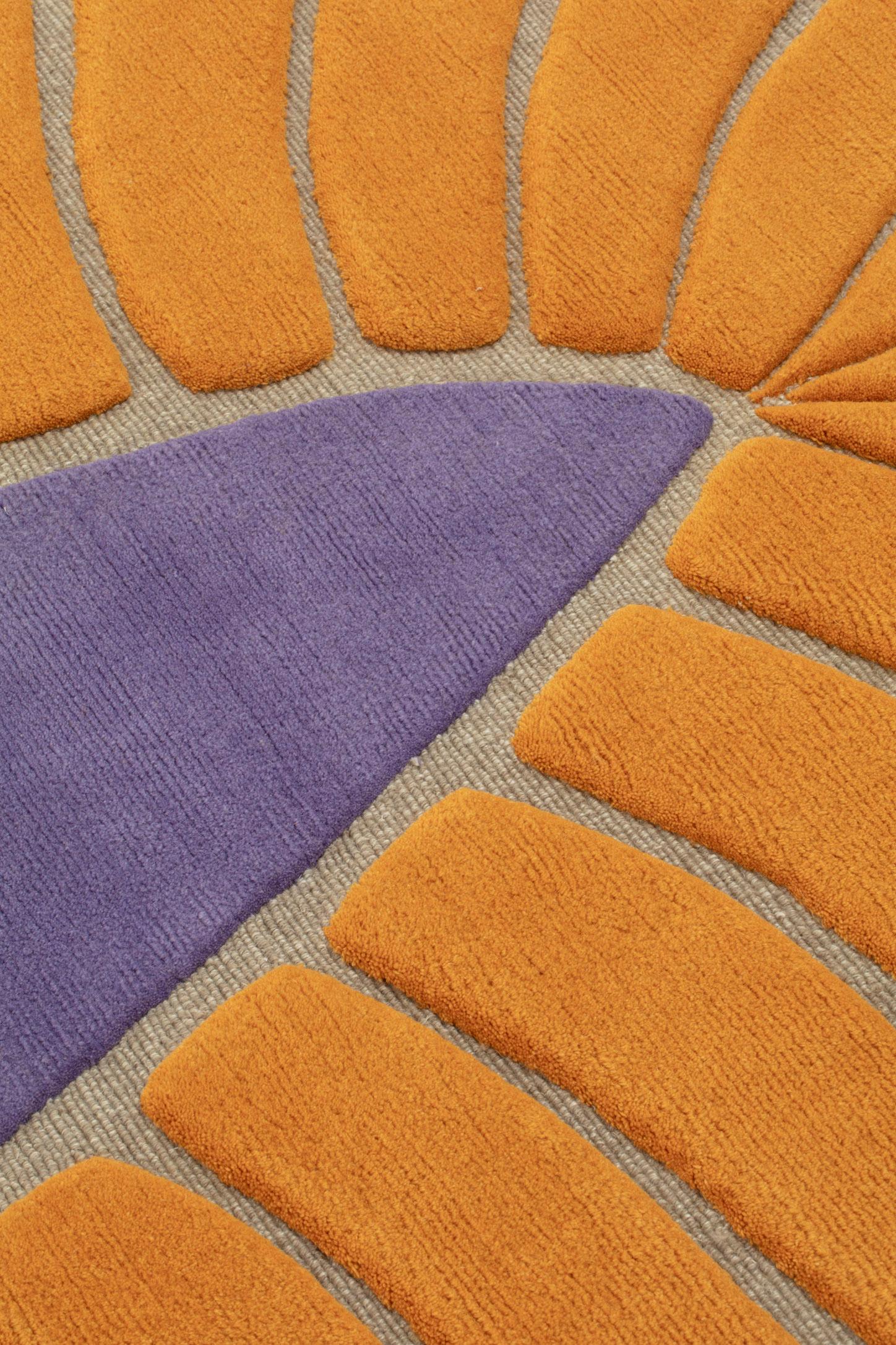 cc-tapis M'AMA NON M'AMA Tapis moyen fait main en orange par Patricia Urquiola en vente 2