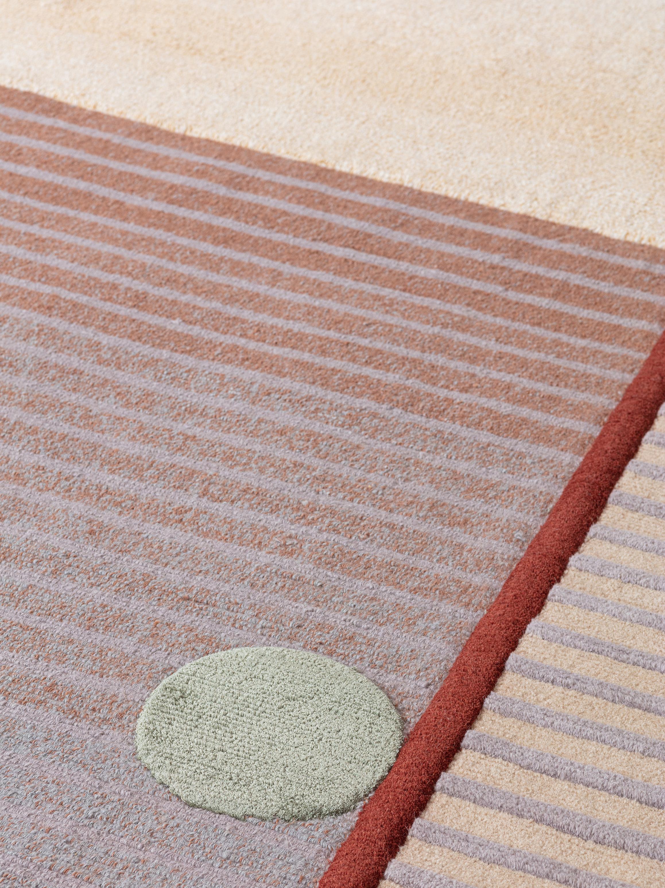 Gesture cc-tapis Mindscape Mimic Handgefertigter Teppich aus Wolle und Seide von Mae Engelgeer (Moderne) im Angebot