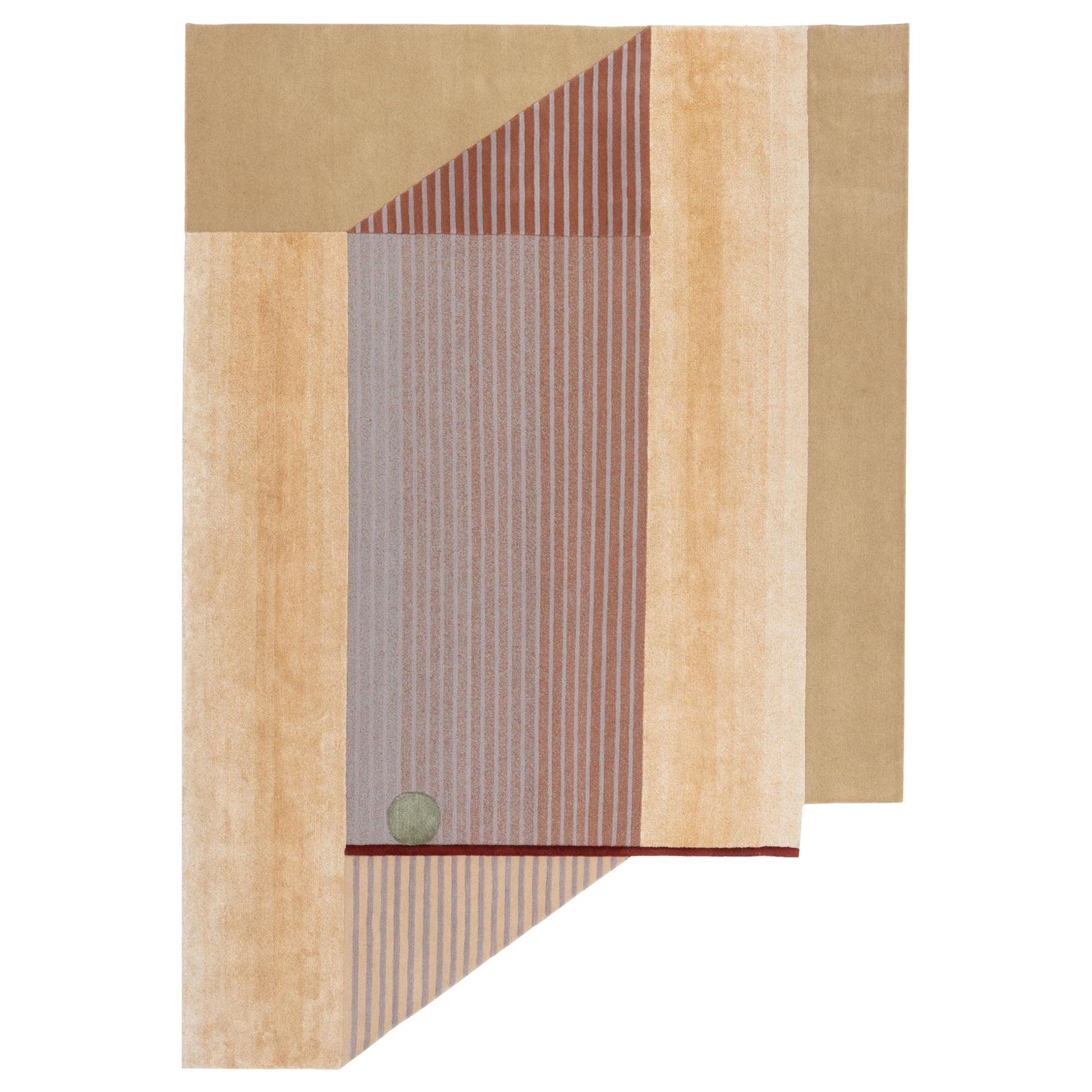 Tapis Gesture cc-tapis Mindscape Mimic fait à la main en laine et soie de Mae Engelgeer