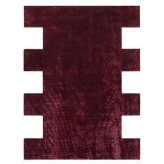 cc-tapis Moire' Collection Quadratic Burgundy by Objects of Common Interest