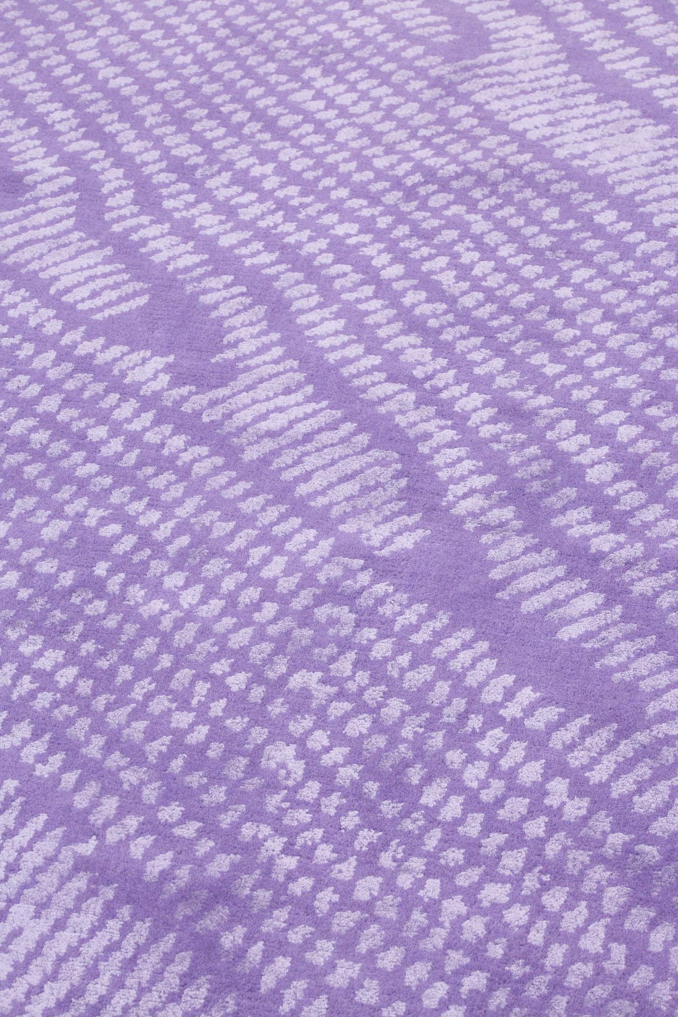 cc-tapis Tappeto Moire' Collection Quadratic Lilac by Objects for Common Interest in vendita 4