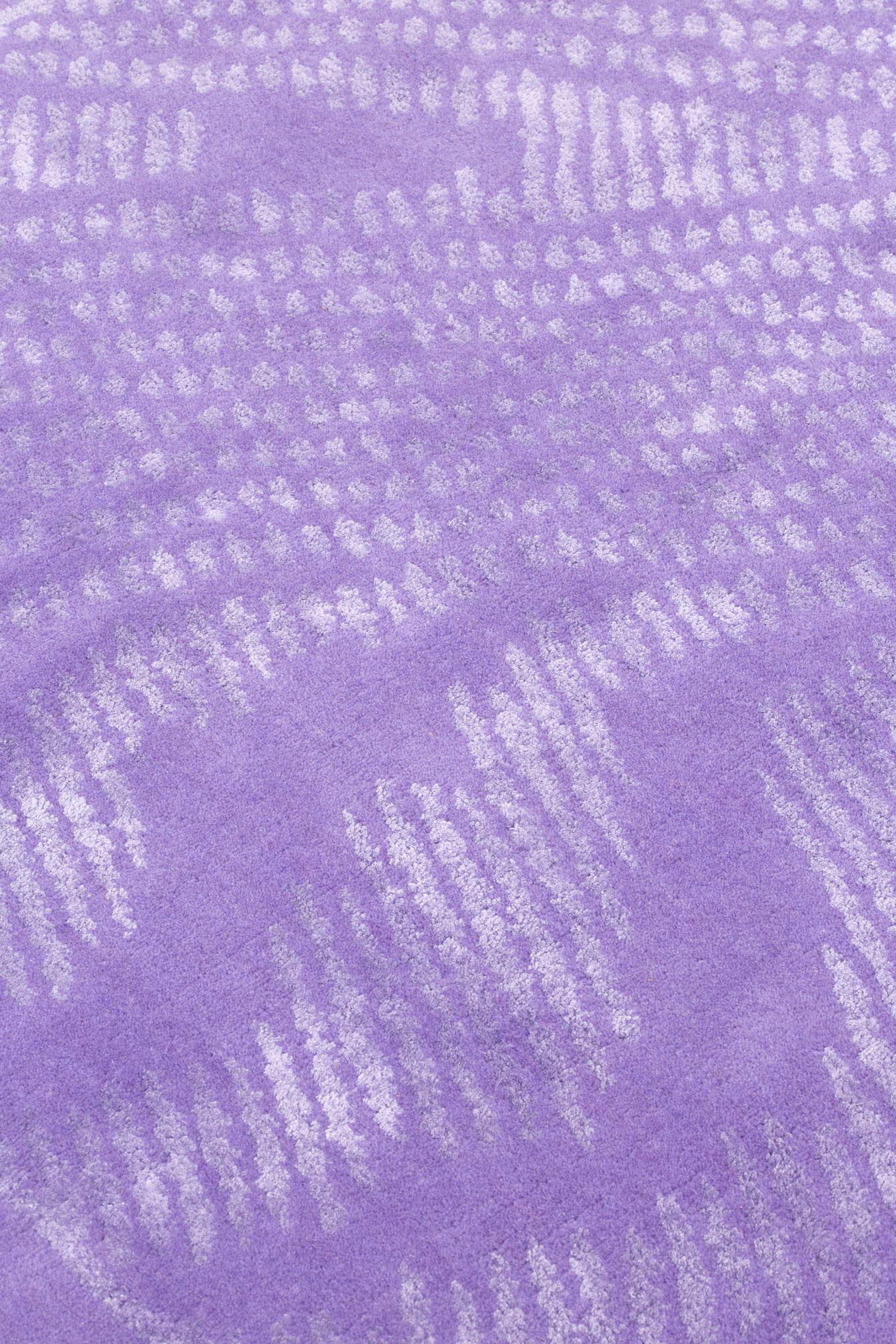 cc-tapis Tappeto Moire' Collection Quadratic Lilac by Objects for Common Interest in vendita 5