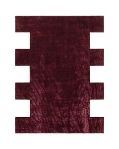 cc-tapis Moire' Collection Quadratic Lilac Rug by by Objects of Common Interest