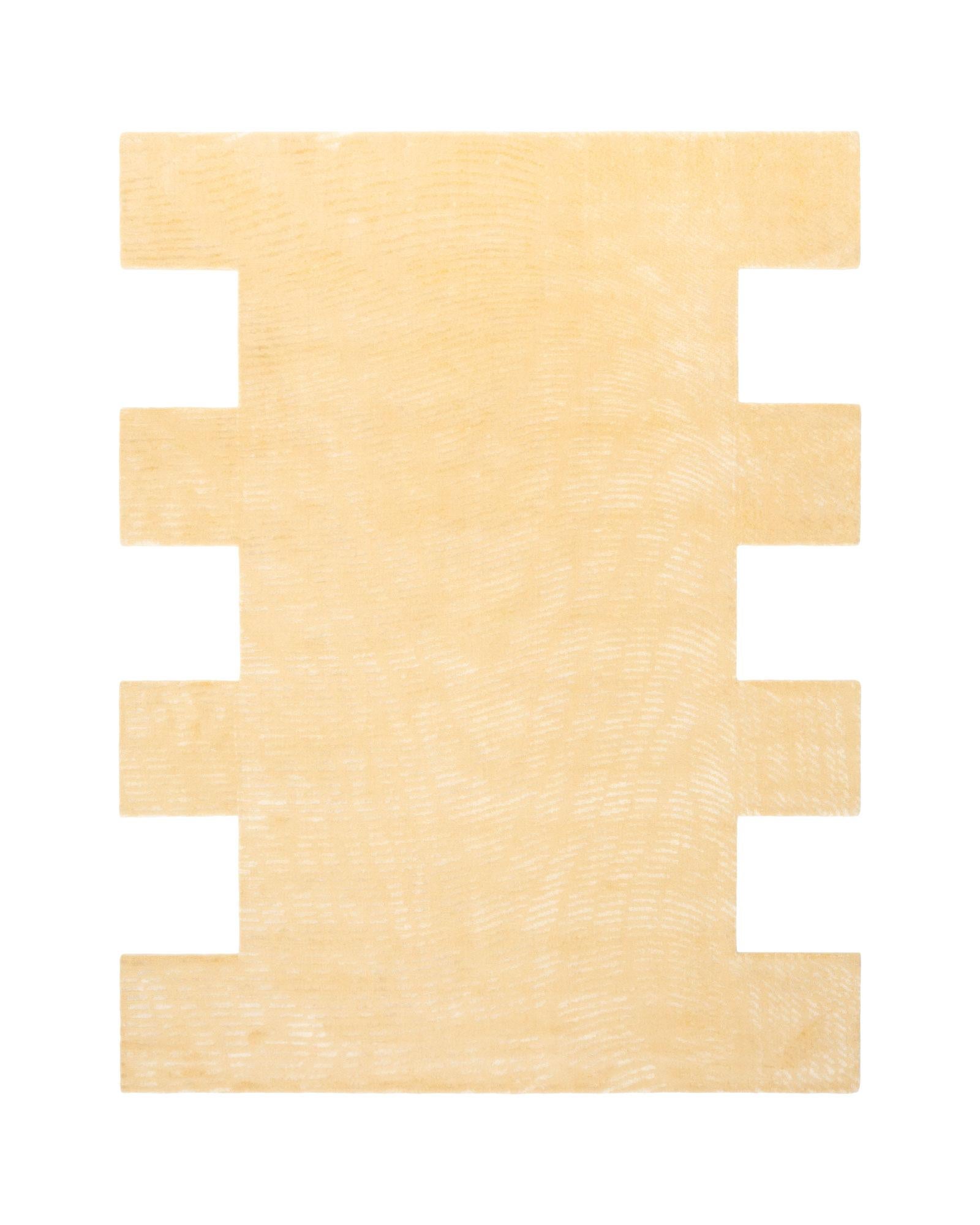 Moderne Tapis Quadratic Lilas de la collection cc-tapis Moire par Objects of Common Interest en vente