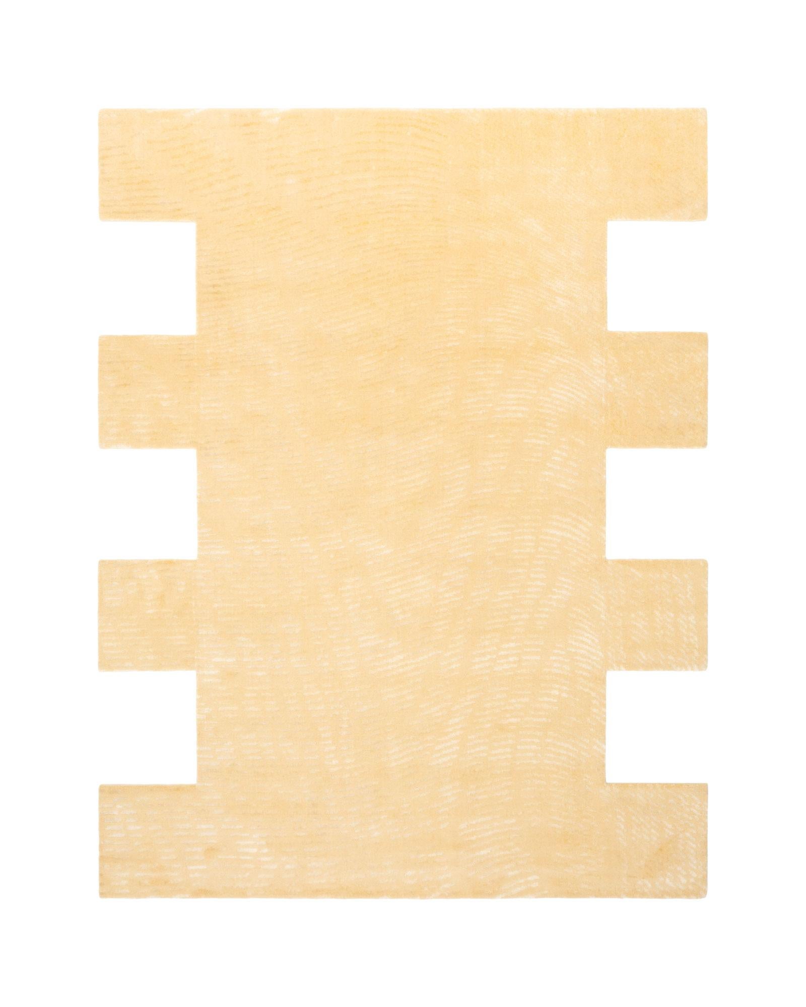 Moderno cc-tapis Tappeto Moire' Collection Quadratic Lilac by Objects for Common Interest in vendita