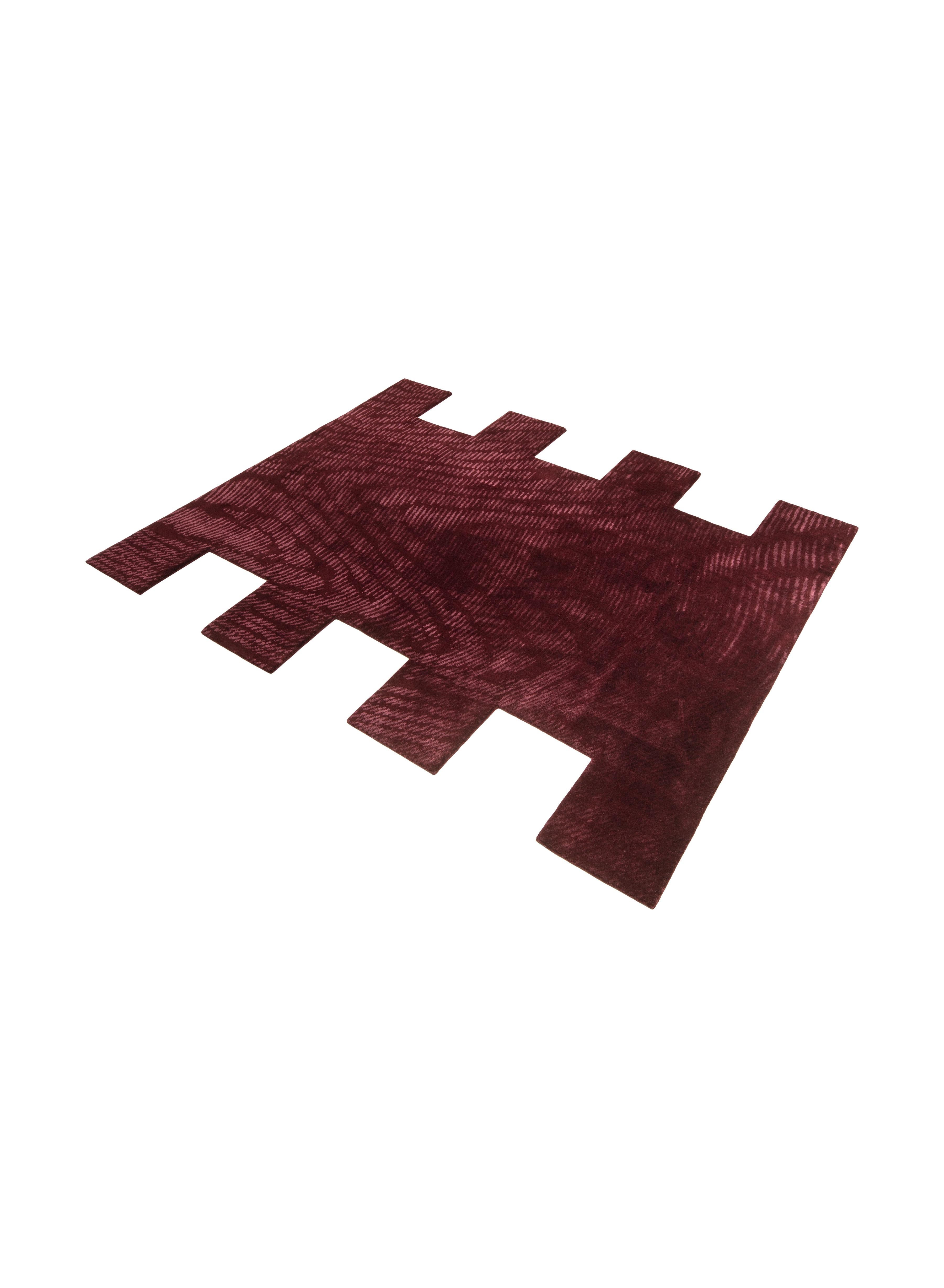 Tapis Quadratic Lilas de la collection cc-tapis Moire par Objects of Common Interest Neuf - En vente à Brooklyn, NY