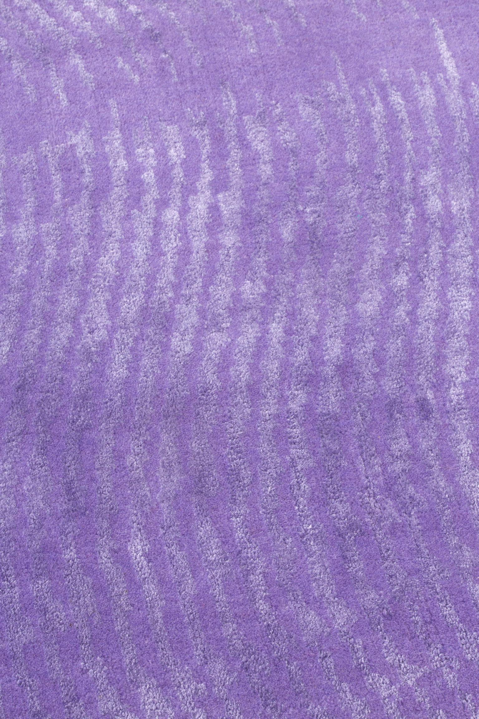 Modern cc-tapis Moire' Collection Splash Lilac Rug by by Objects of Common Interest For Sale