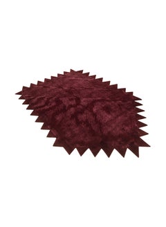 cc-tapis Moire' Collection Zig Zag Burgundy Rug by by Objects of Common Interest