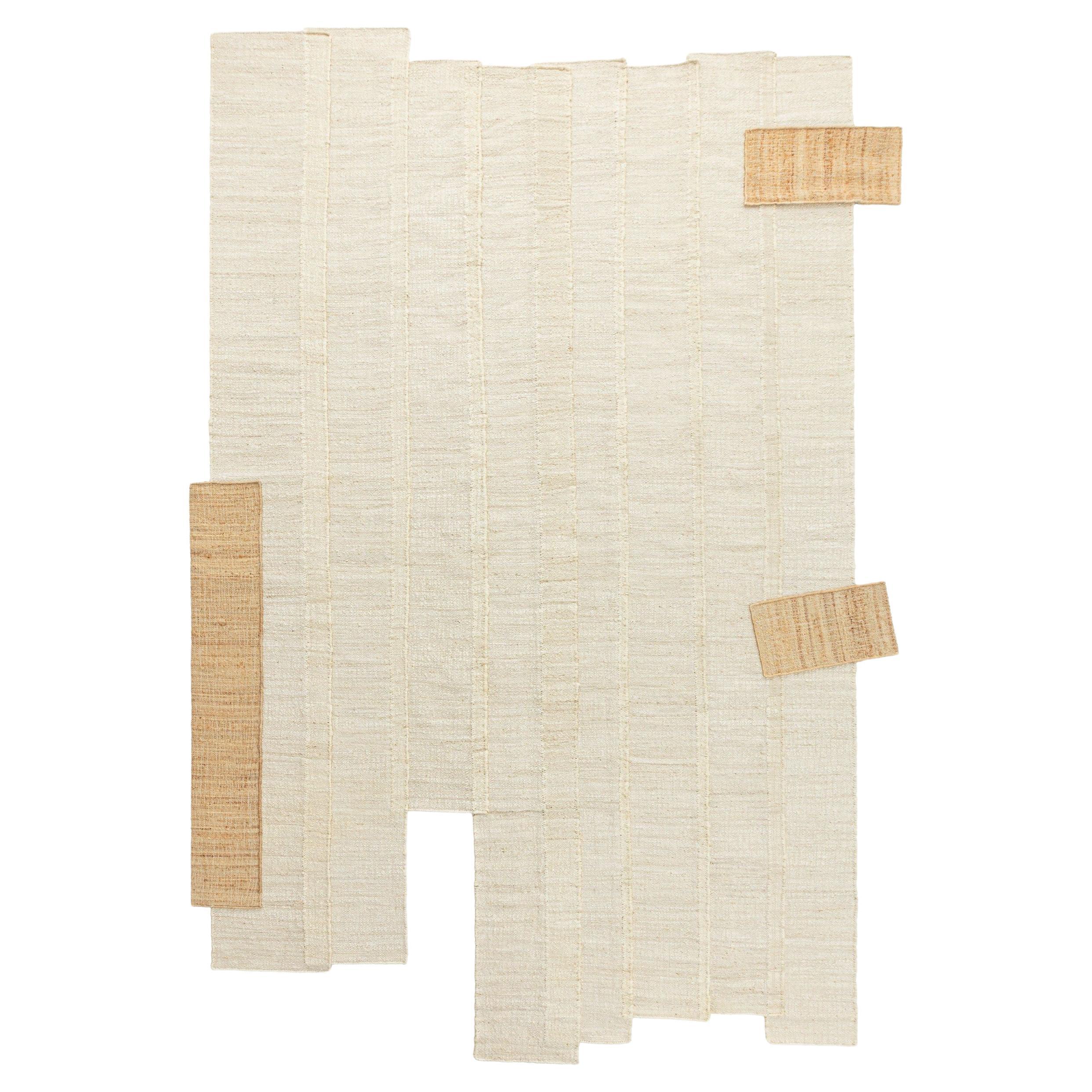 cc-tapis Monograph Grande tappeto fatto a mano in Nature White di Destroyers Builders