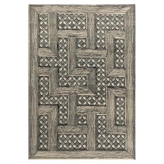 cc-tapis - Fornasetti Collection - MUSCIARABIA Black and white handmade rug