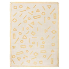 cc-tapis NAÏF GEOMETRIES handmade rug in yellow by David/Nicolas