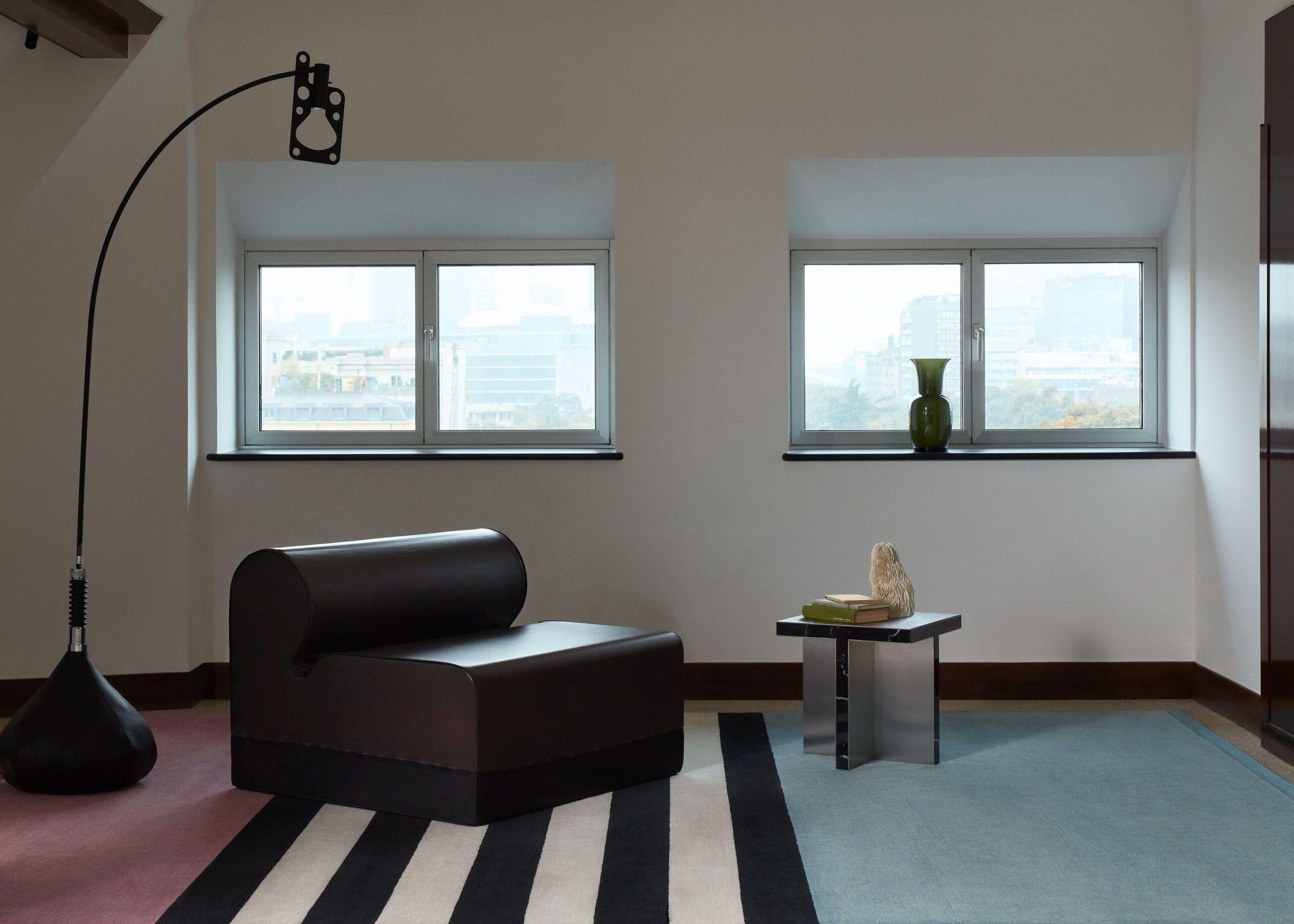 Lana cc-tapis Noir Blanc Collezione Les Arcs di Charlotte Perriand in vendita