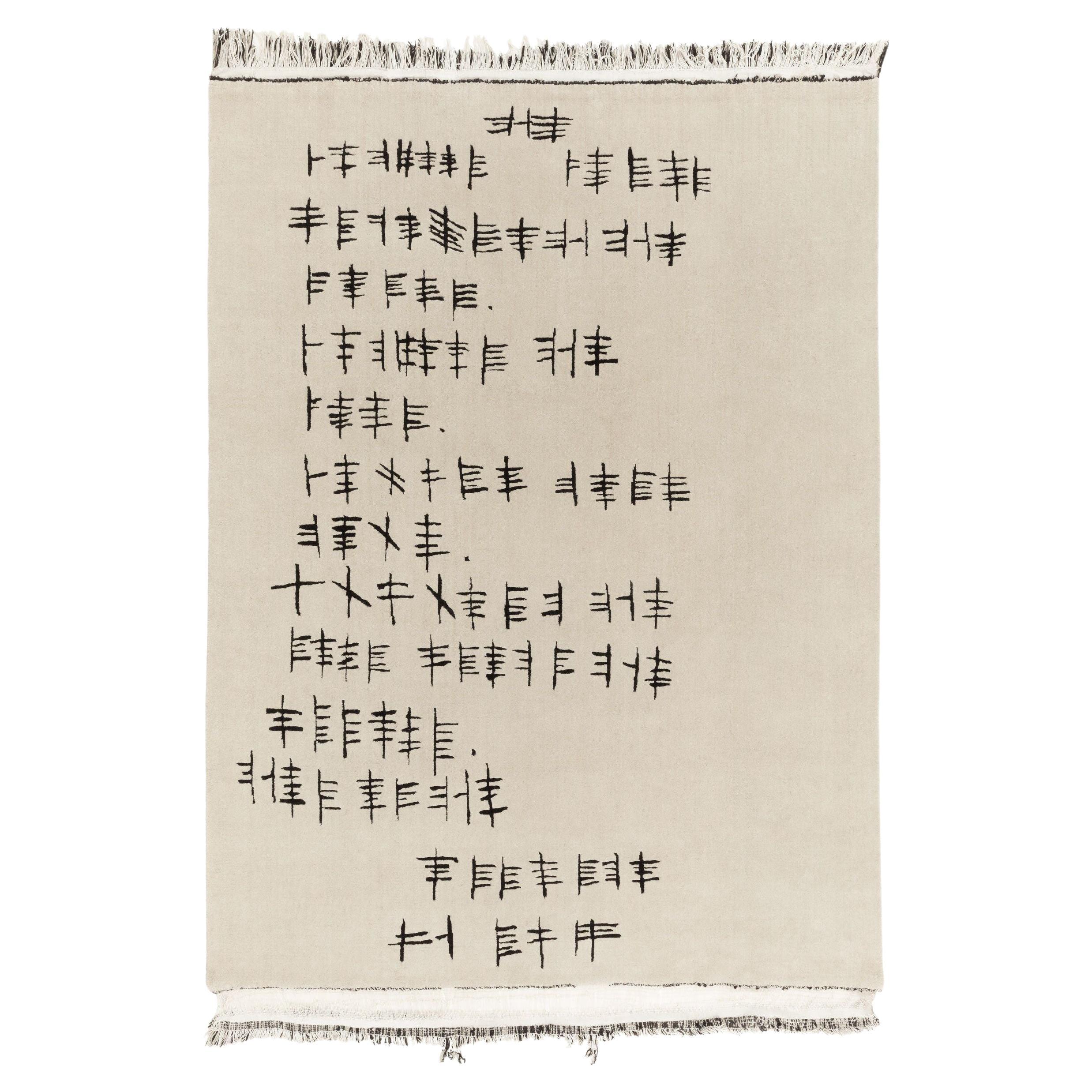 cc-tapis Tappeto Ogham fatto a mano da Scarlett Rouge in vendita