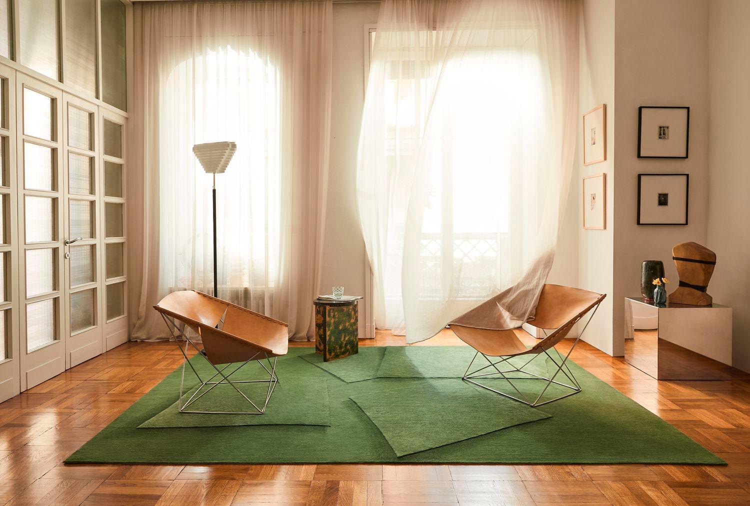 cc-tapis Ombra-Teppich in Grün von Muller Van Severen (Handgeknüpft) im Angebot