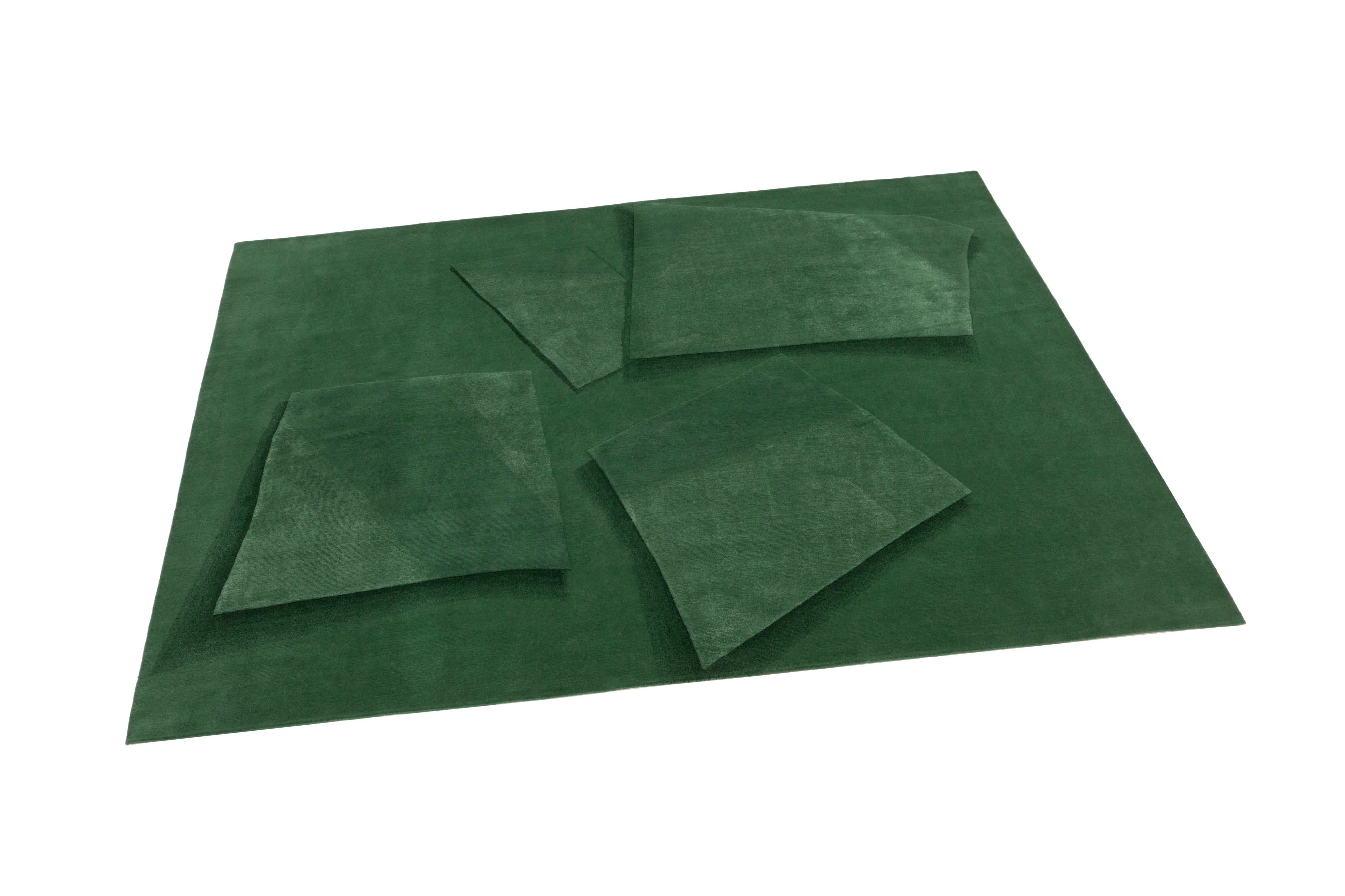 cc-tapis Ombra-Teppich in Grün von Muller Van Severen (Nepalesisch) im Angebot