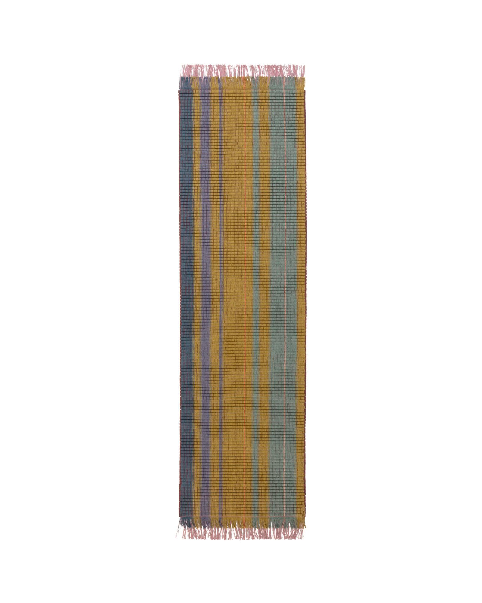 Contemporary cc-tapis OMOTE HAKI RUNNER handmade rug by Mae Engelgeer For Sale