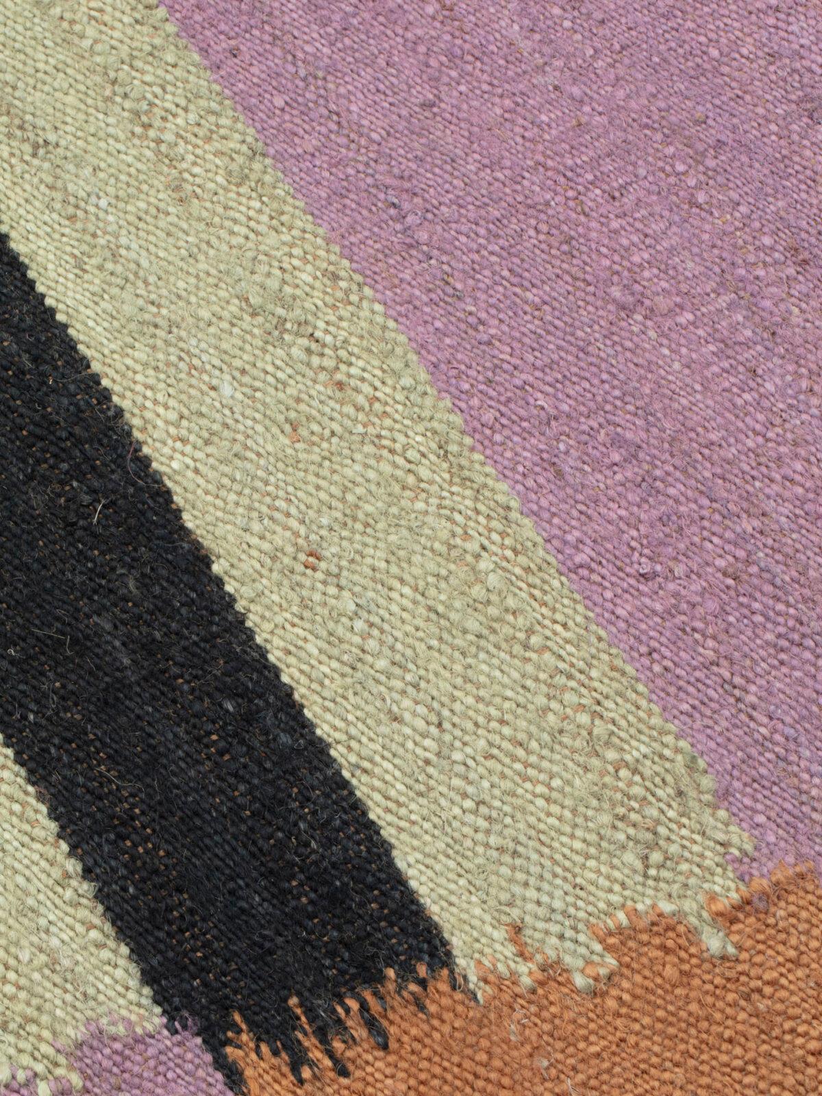 Indian cc-tapis ONDA ONDA AGUA handmade rug by Charles-Antoine Chappuis For Sale