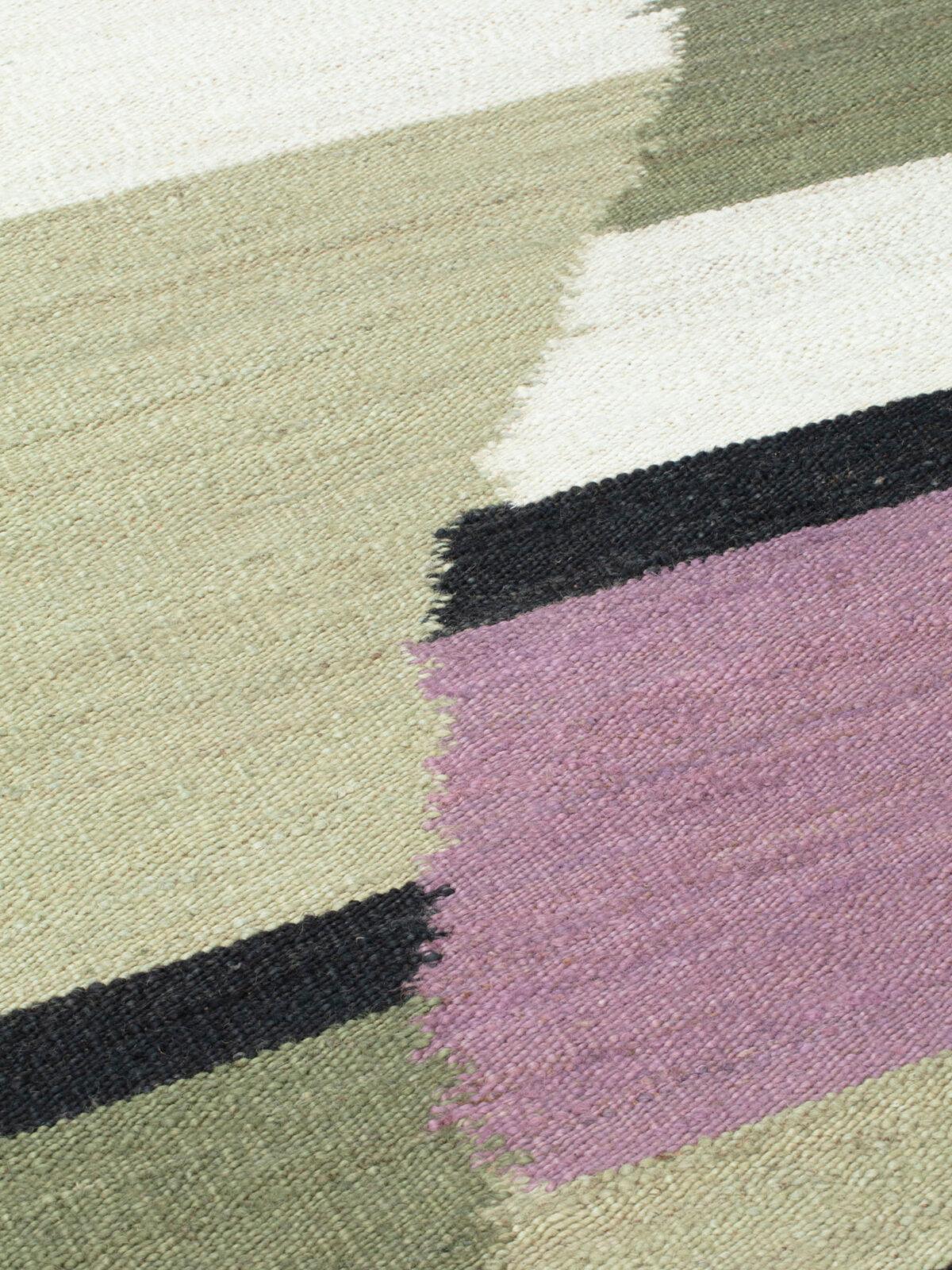 Hand-Woven cc-tapis ONDA ONDA AGUA handmade rug by Charles-Antoine Chappuis For Sale