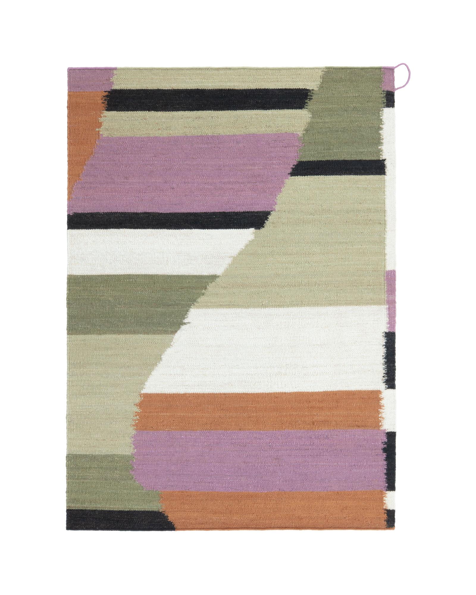 Jute cc-tapis ONDA ONDA AGUA handmade rug by Charles-Antoine Chappuis For Sale