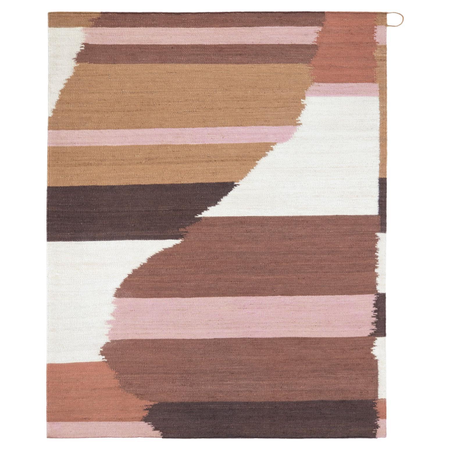 cc-tapis ONDA ONDA AREIA  handmade rug by Charles-Antoine Chappuis For Sale