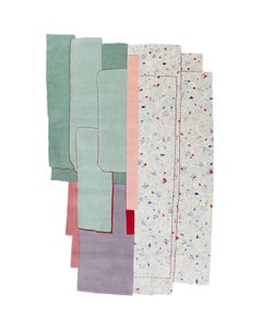 cc-tapis Tappeto Patcha Standard fatto a mano color menta di Patricia Urquiola