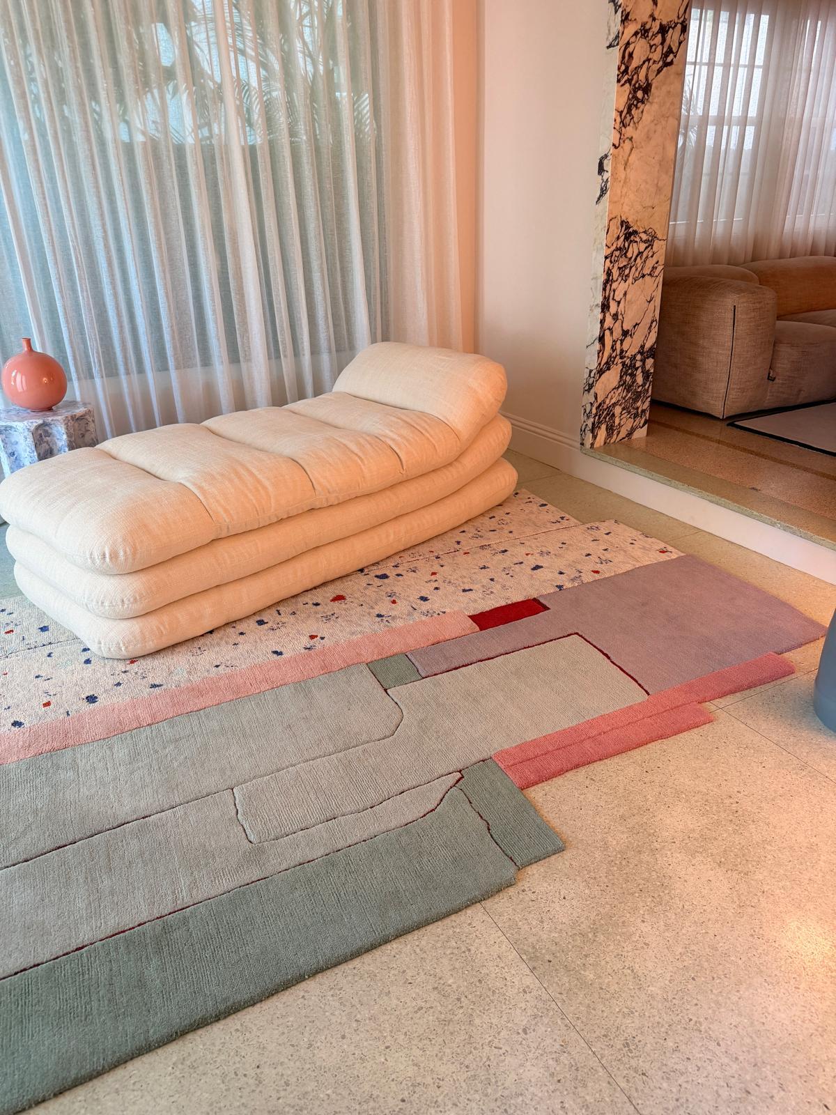 cc-tapis Alfombra Patcha Standard Mint de Patricia Urquiola en STOCK Lana en venta