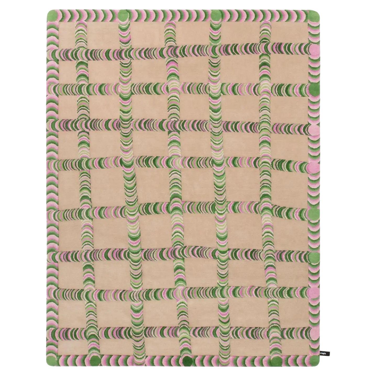 cc-tapis Pipelinegrüner Teppich entworfen von Patricia Urquiola in STOCK