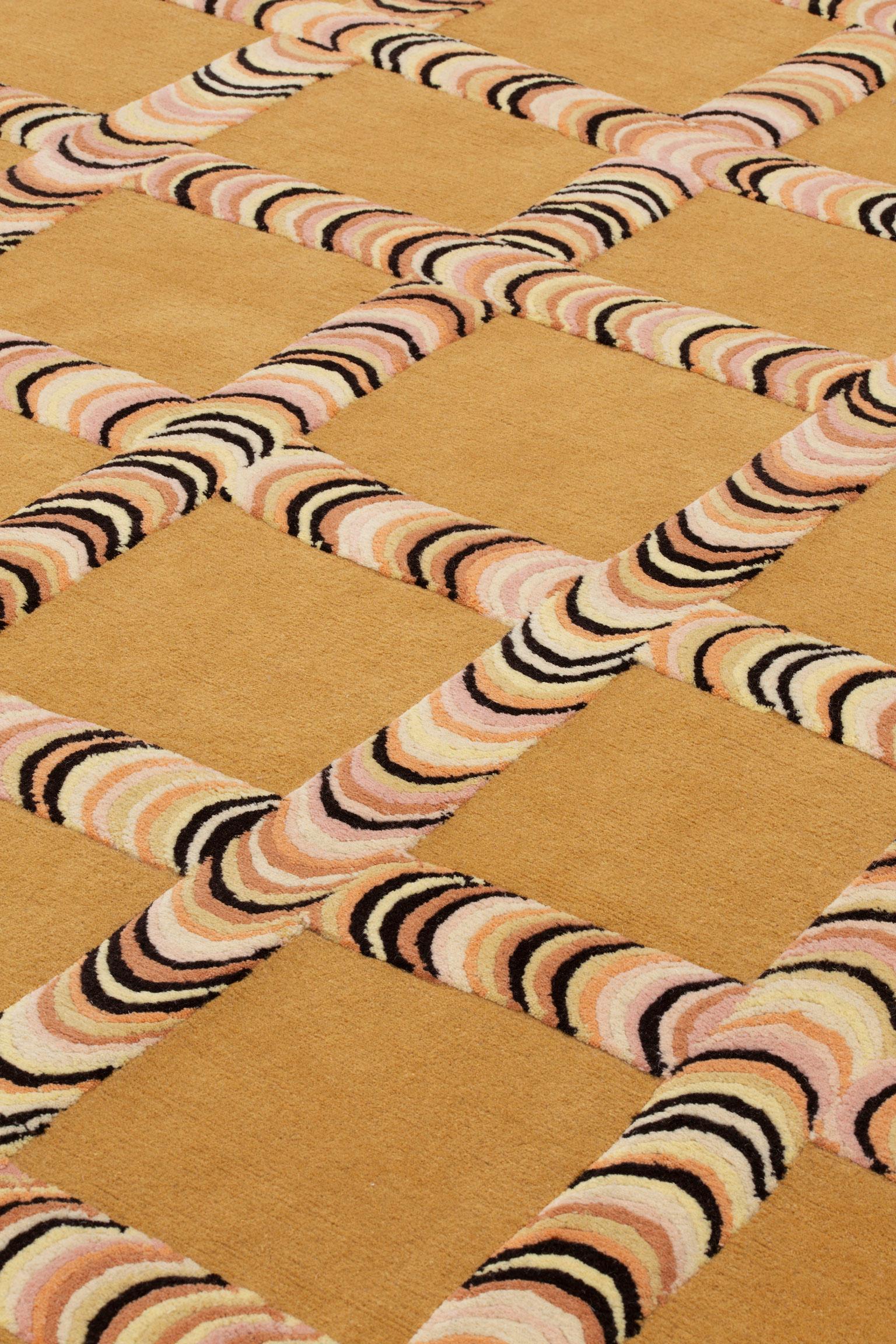 cc-tapis Runder Pipeline-Teppich von Patricia Urquiola (21. Jahrhundert und zeitgenössisch) im Angebot