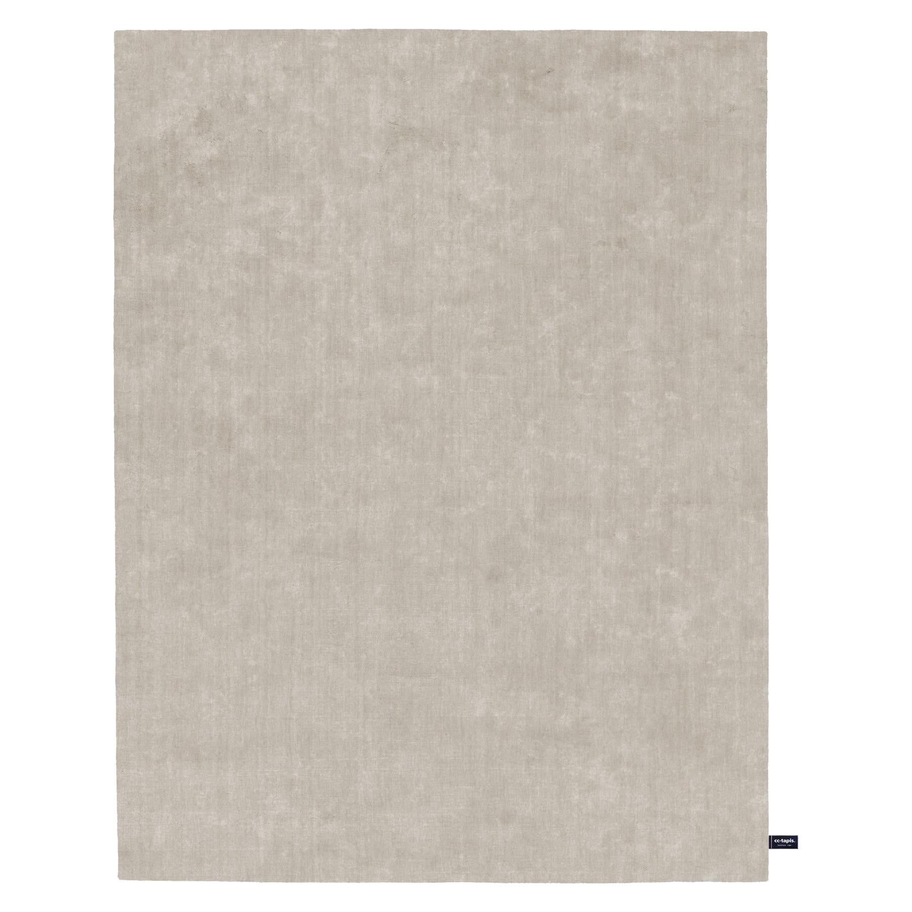 For Sale: Brown (Sand) cc-tapis Uni Rug in Linen High Pile