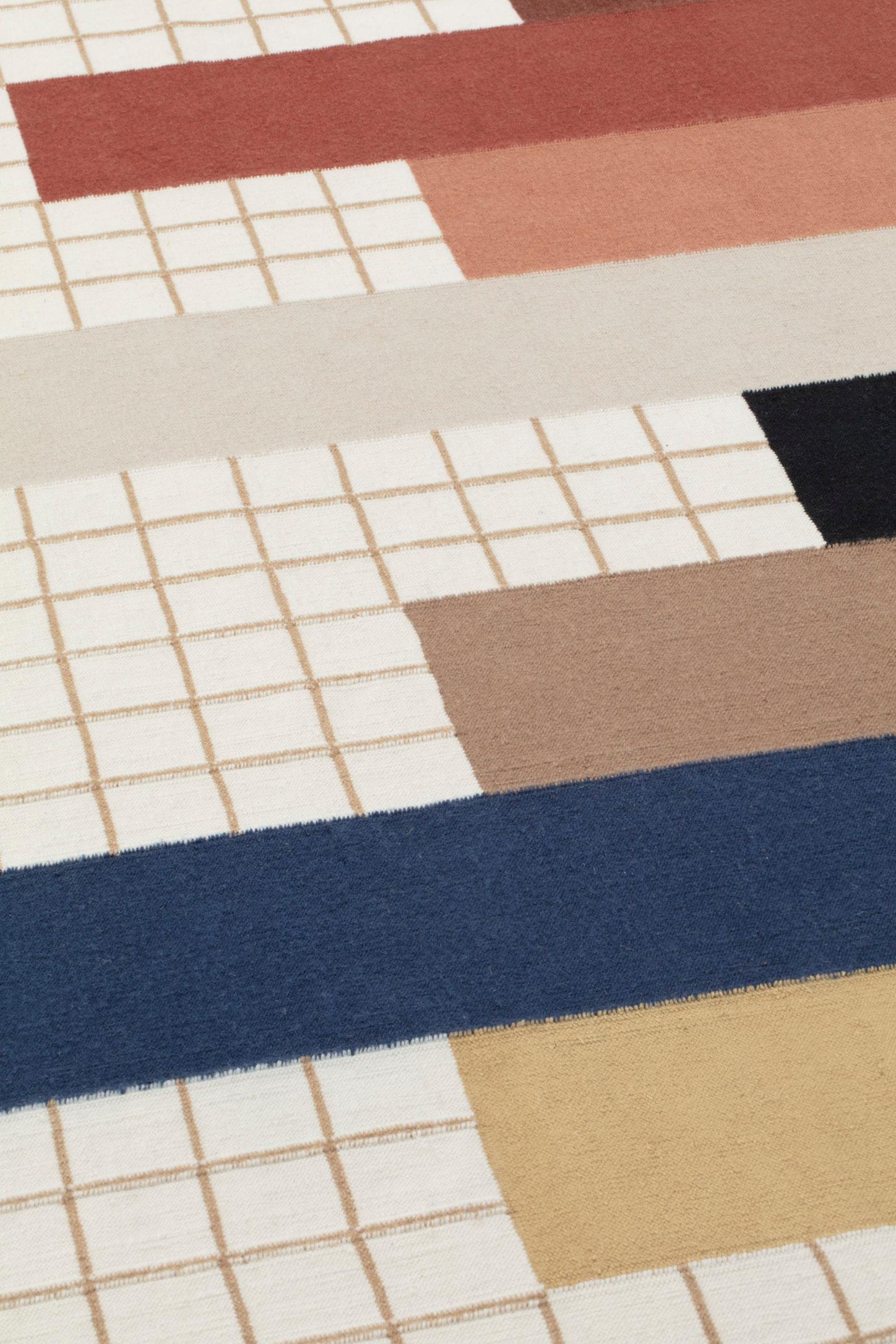 cc-tapis RAAG COLLECTION - RAAG RECTANGULAR GRID 1 tappeto fatto a mano di  Doshi Levien in vendita 3