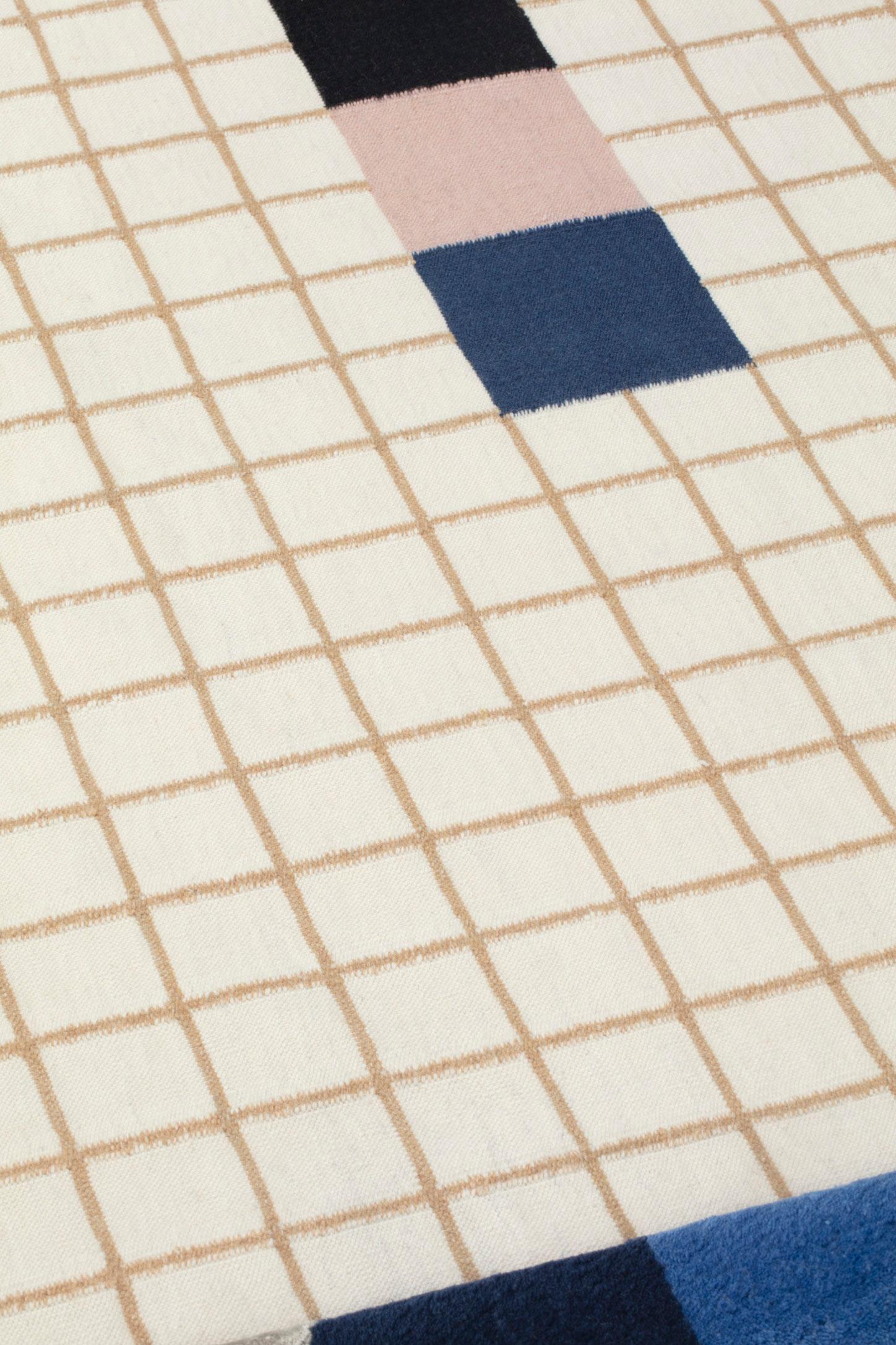 Indiano cc-tapis Raag Collection - Tappeto RAAG RECTANGULAR GRID 2 fatto a mano di  Doshi Levien in vendita