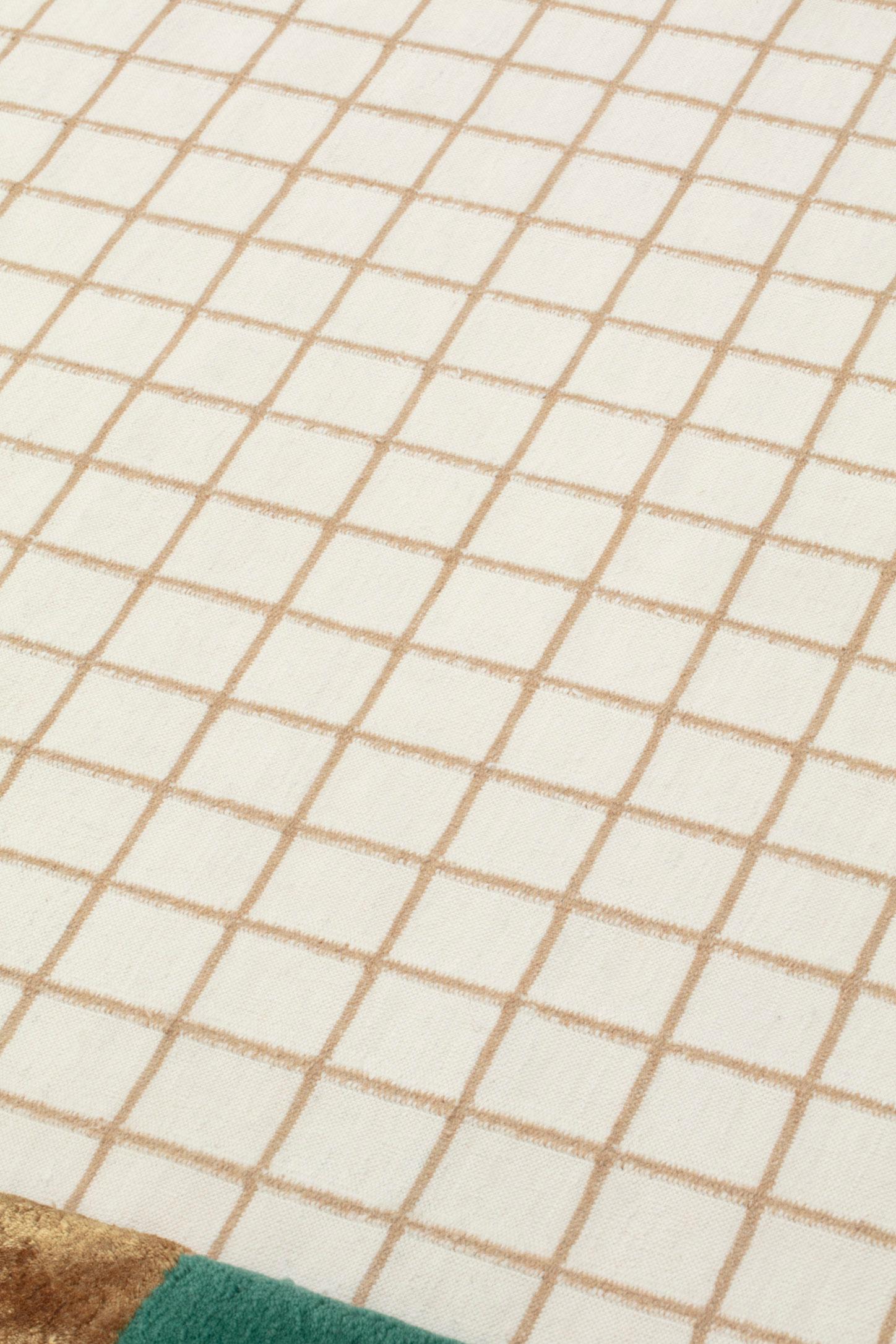 Tessuto a mano cc-tapis Raag Collection - Tappeto RAAG RECTANGULAR GRID 2 fatto a mano di  Doshi Levien in vendita
