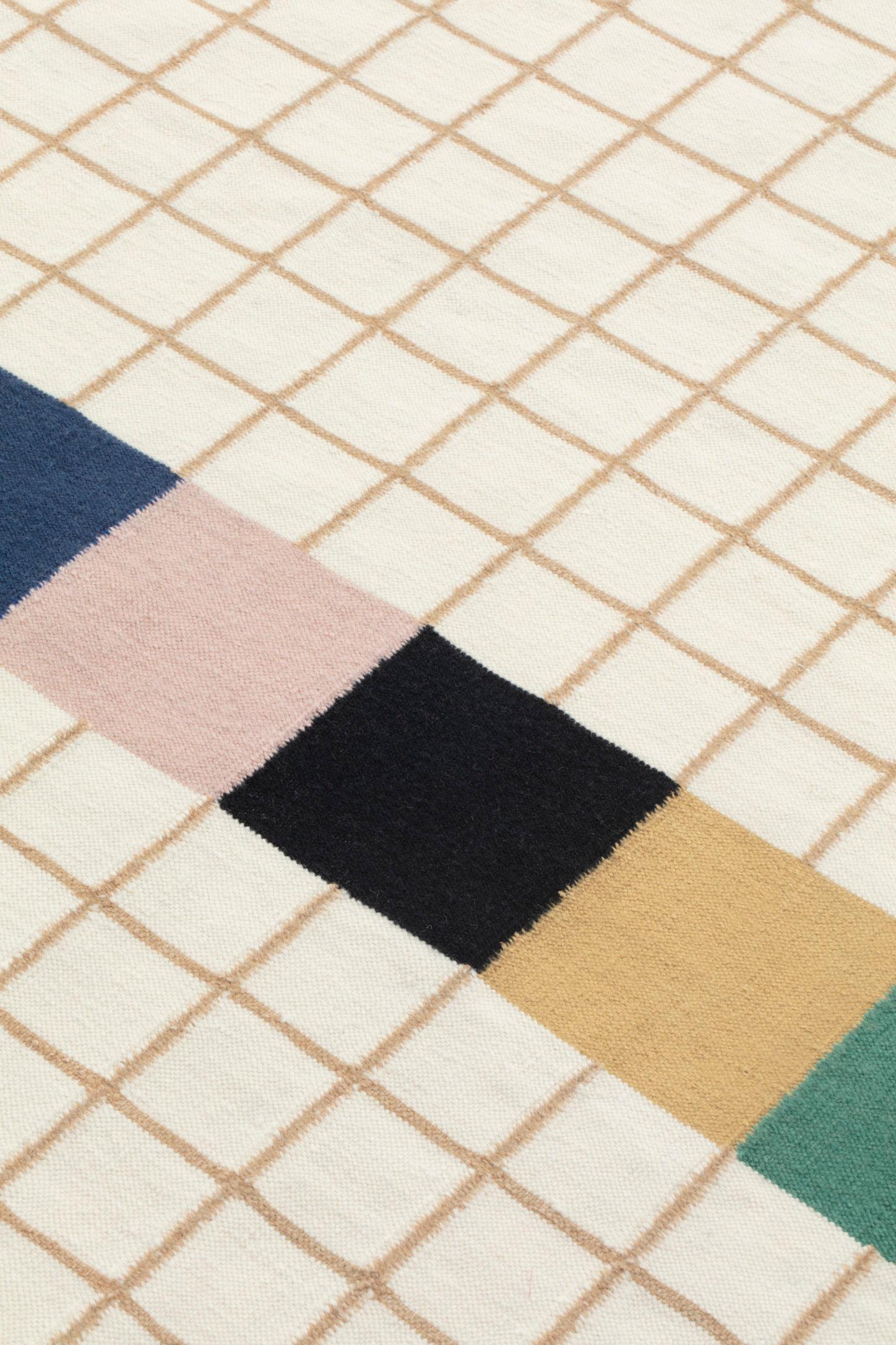 XXI secolo e contemporaneo cc-tapis Raag Collection - Tappeto RAAG RECTANGULAR GRID 2 fatto a mano di  Doshi Levien in vendita